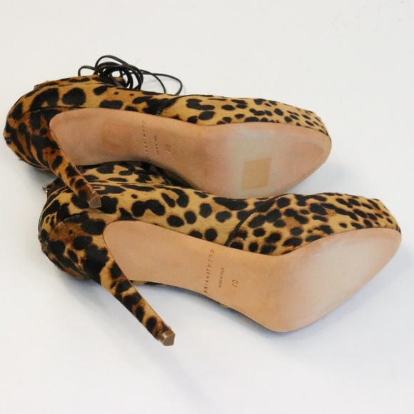 BRIAN ATWOOD Leopard Print Lace-Up Booties - Picture 8 of 8